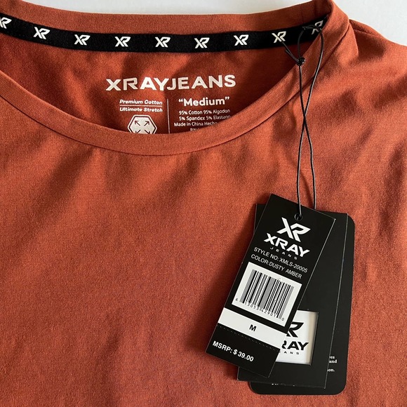 X-Ray Jeans Men's Classic Long Sleeve Crewneck T-Shirt Size: Medium NWT - Picture 5 of 6